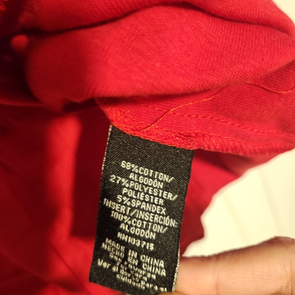 Zac & Rachel Vibrant Red Button Up Blouse - Picture 5 of 6